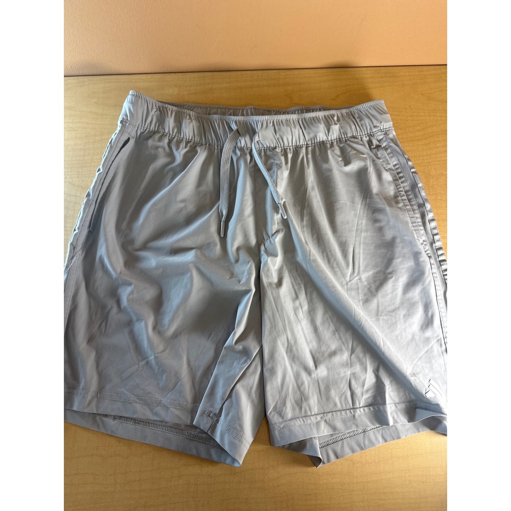 Adidas Mens Performance Athletic Training Shorts Gray Size M Drawstring Pockets
